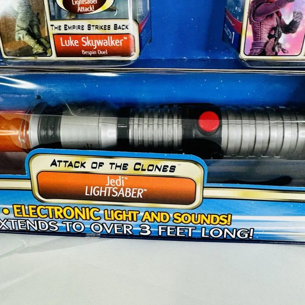 Star Wars LightSaber Action Pack W/Orange Jedi Saber & 3 Figures Sams Club Excl.